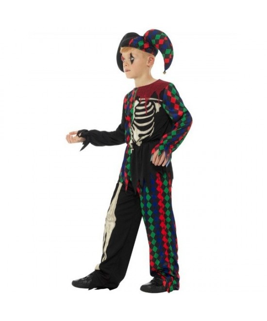 Disfraz de Bufón Esqueleto para niño