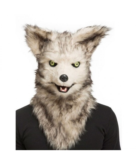 Máscara Lobo con mandíbula movil deluxe