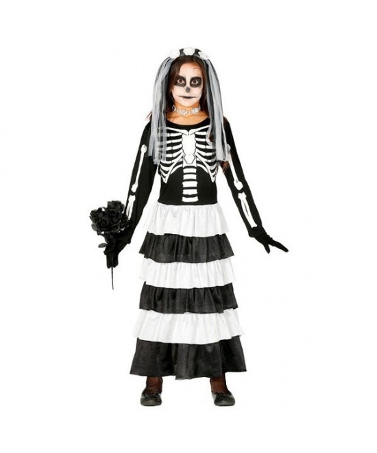 Disfraz Novia Esqueleto para niña