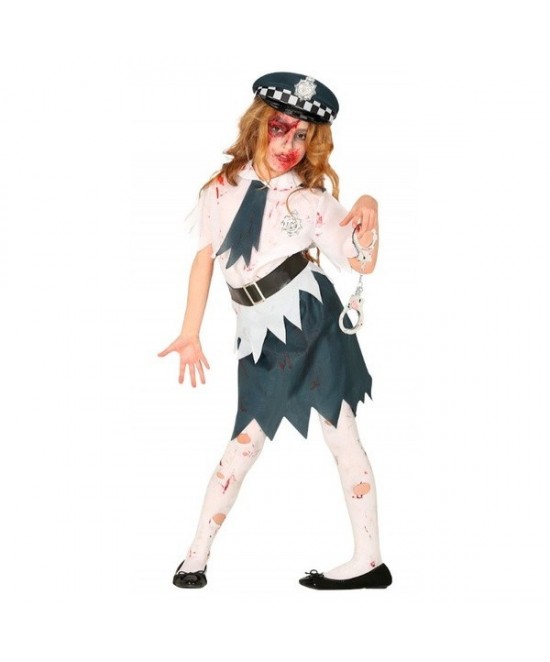 Disfraz Policía Zombie para niña