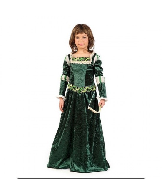 Disfraz Arquera medieval  niña deluxe