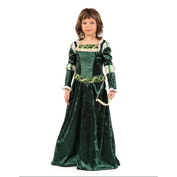 Disfraz Arquera medieval  niña deluxe