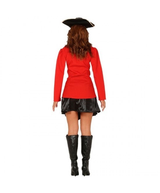 Disfraz Pirata roja para mujer