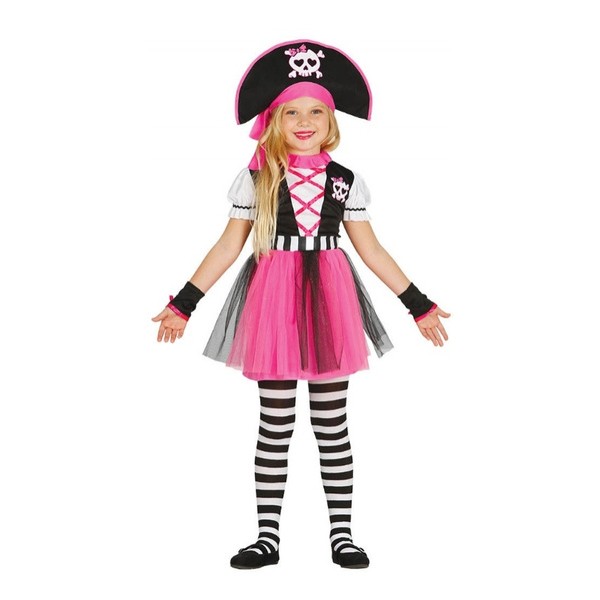 Disfraz Pirata rosa para niña