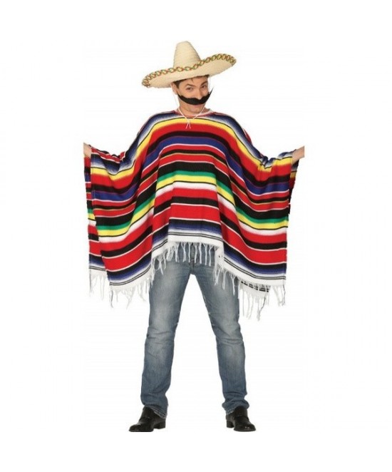 Disfraz Poncho mejicano adulto unisex