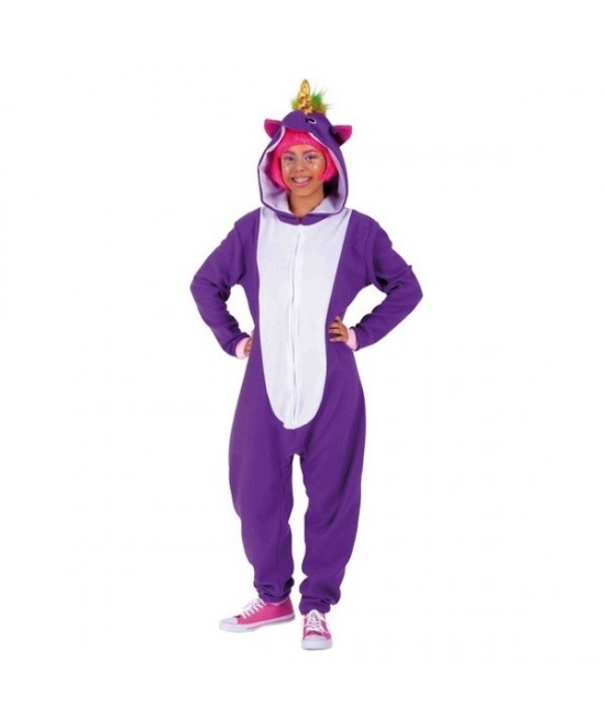 Disfraz Unicornio violeta adulto