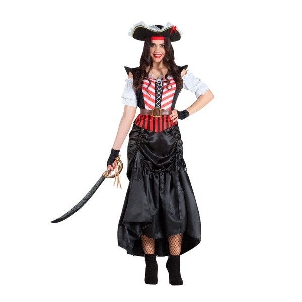 Disfraz Pirata falda larga para mujer
