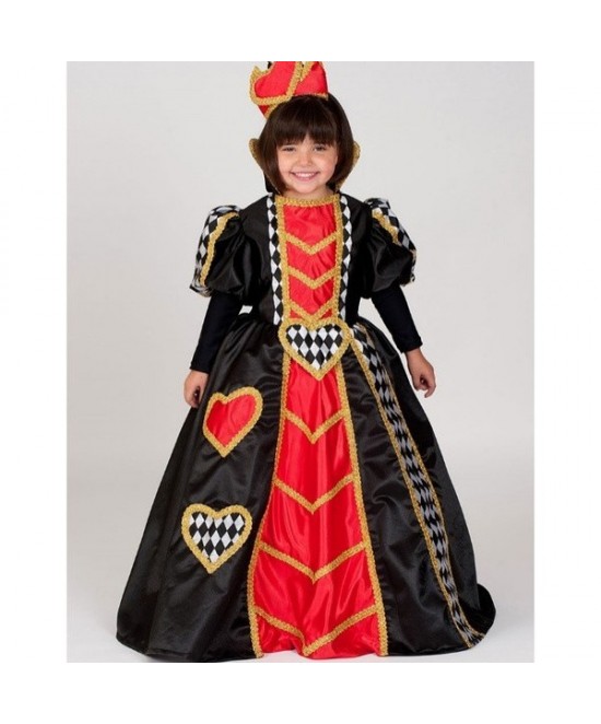 Disfraz Reina de Corazones para niña lux