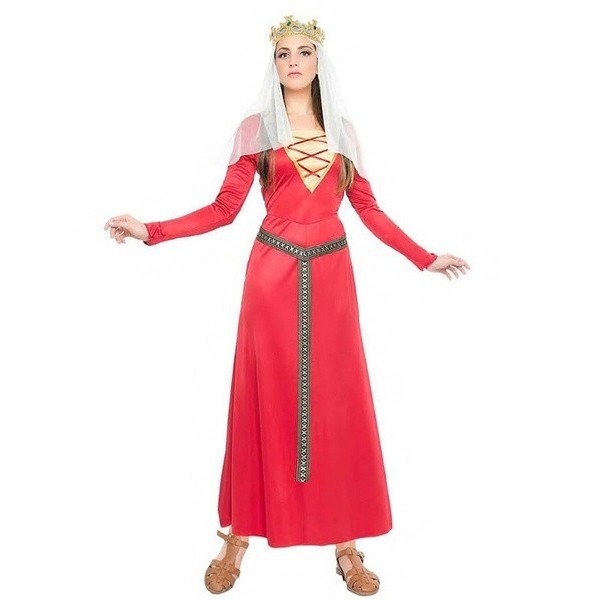 Disfraz de Dama medieval roja