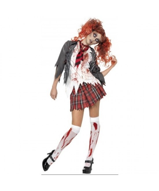 Disfraz de Colegiala Zombie para mujer
