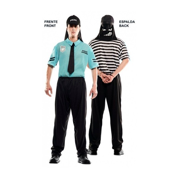 Disfraz doble Fun Policía-ladrón adulto