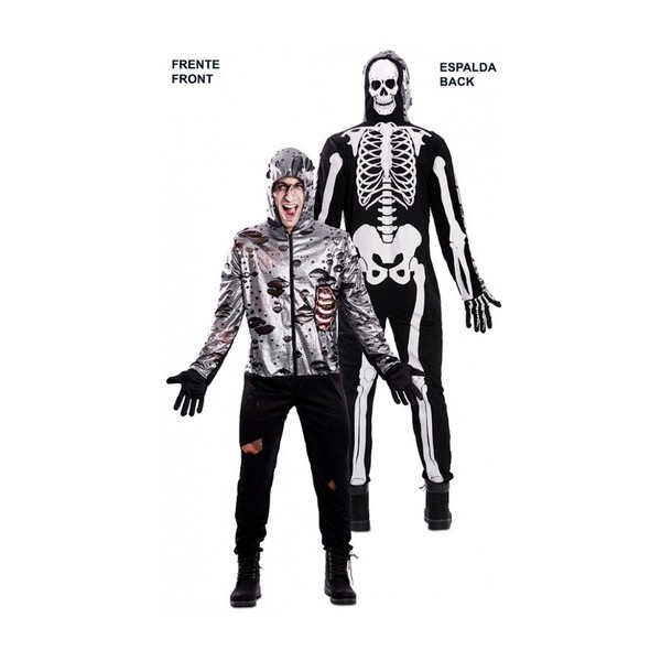 Disfraz doble Zombie-Esqueleto Adulto