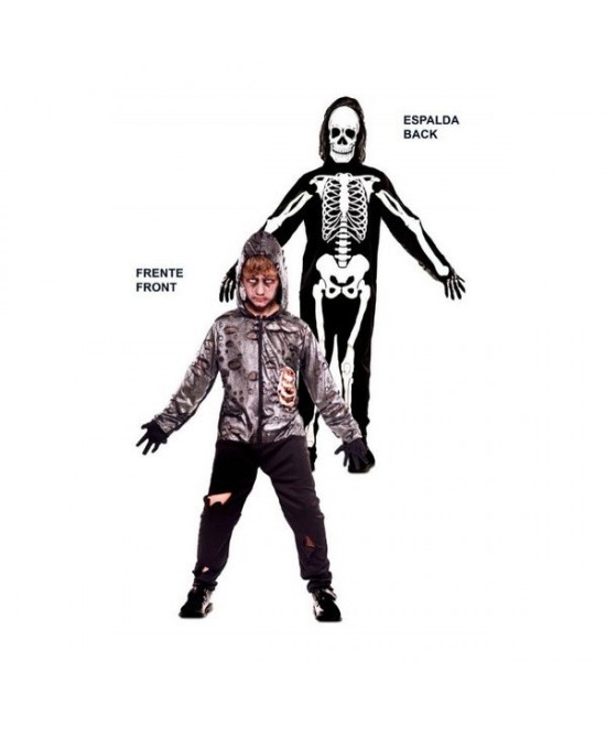Disfraz doble Fun Zombie-Esqueleto Niño