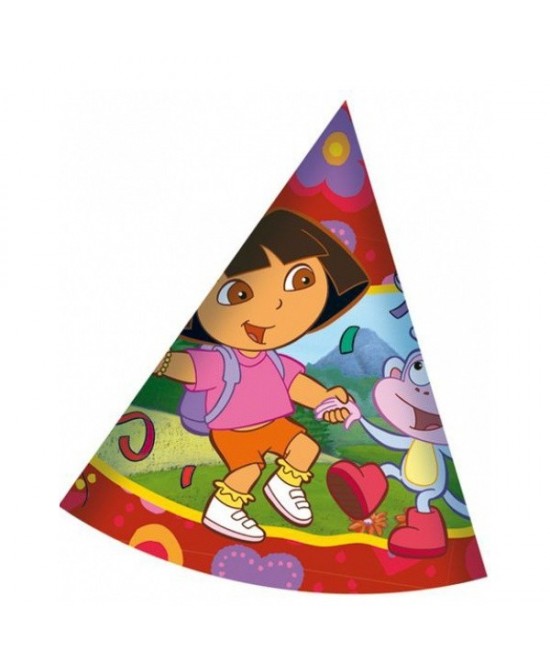 Sombreros Dora Party  6 Unidades
