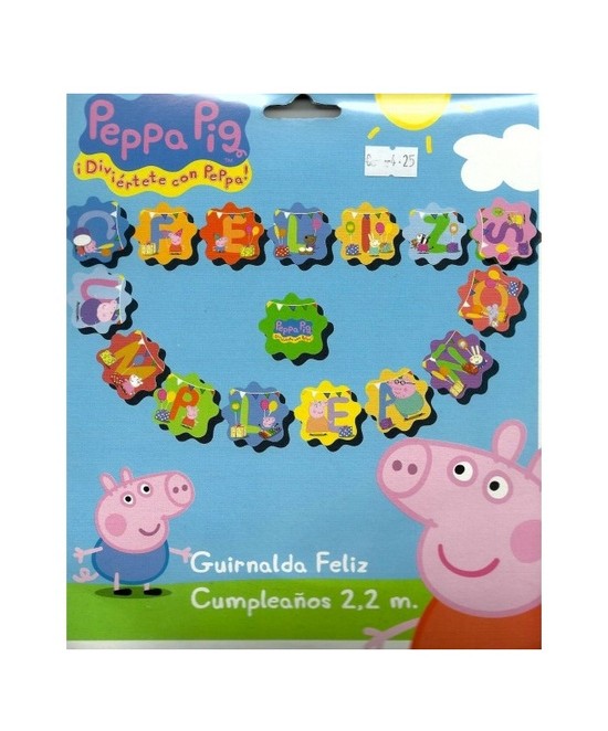 Guirnalda Feliz Cumpleaños Peppa Pig