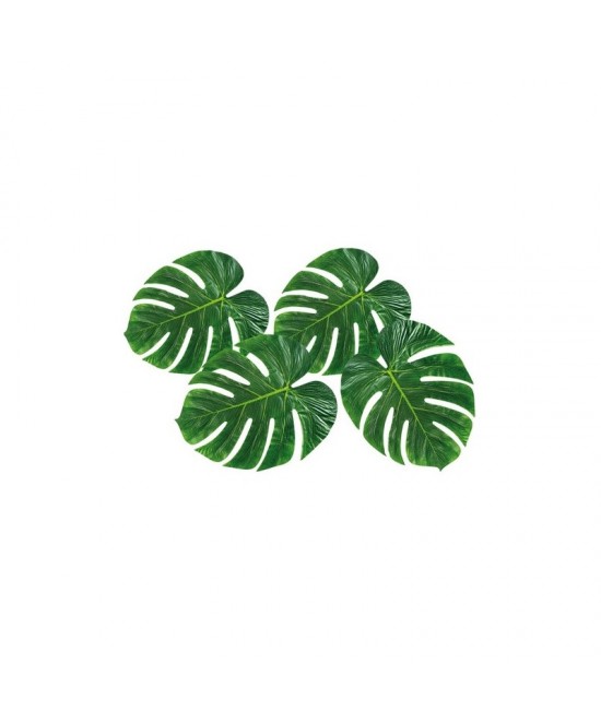4 Hojas de Palmera decoración hawaiana