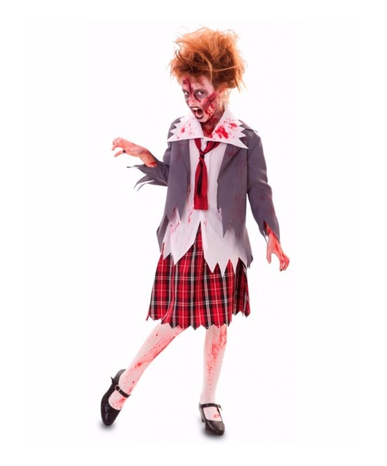 Disfraz  Colegiala Zombie niña