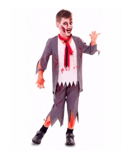 Disfraz Colegial Zombie para niño