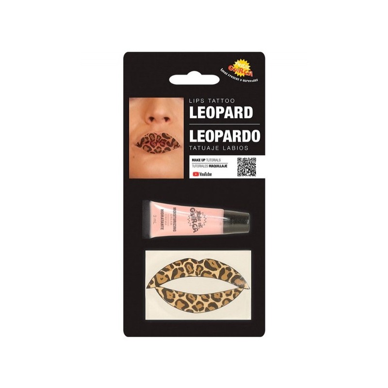 Tatuaje labios leopardo con hidratante