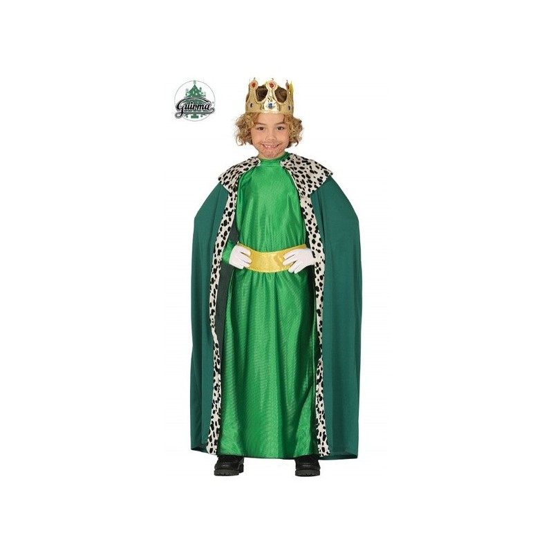 Traje Rey Mago verde para niño