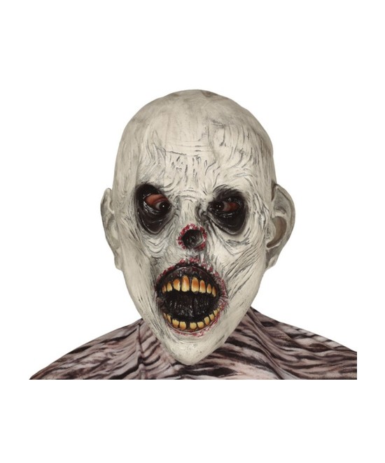 Máscara Zombie blanco látex