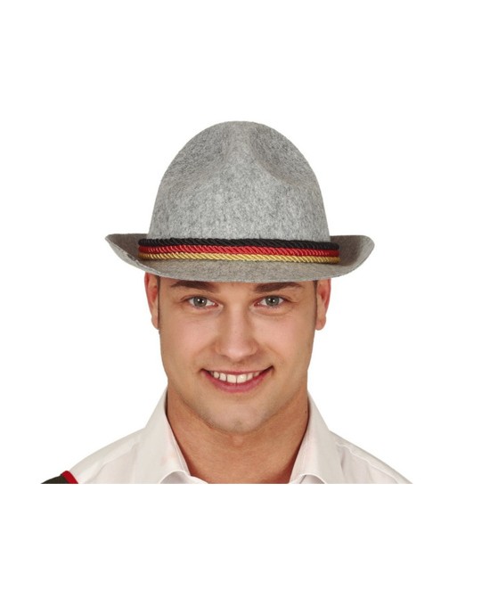 Sombrero fieltro gris tirolés adulto