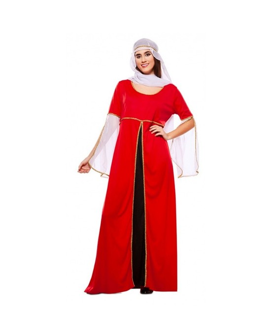 Disfraz Dama medieval roja para mujer