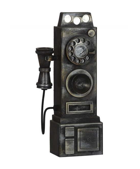 Teléfono antiguo luz y sonido 37x12 cms.
