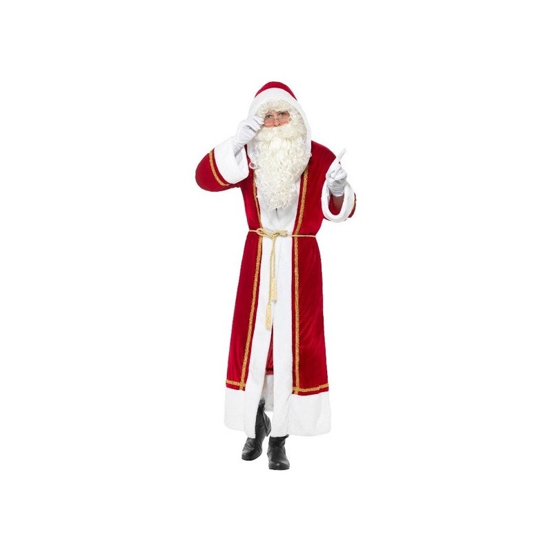 Disfraz Papa Noel tipo abrigo adulto