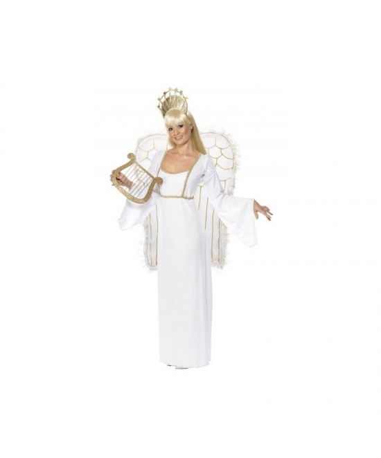 Disfraz Angel mujer c/alas y corona Luxe