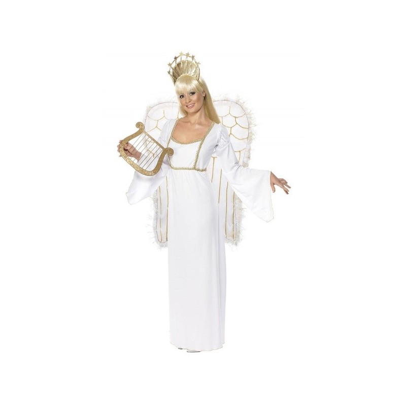 Disfraz Angel mujer c/alas y corona Luxe