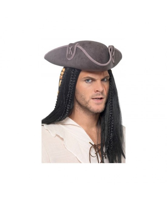 Sombrero capitán pirata colores adulto