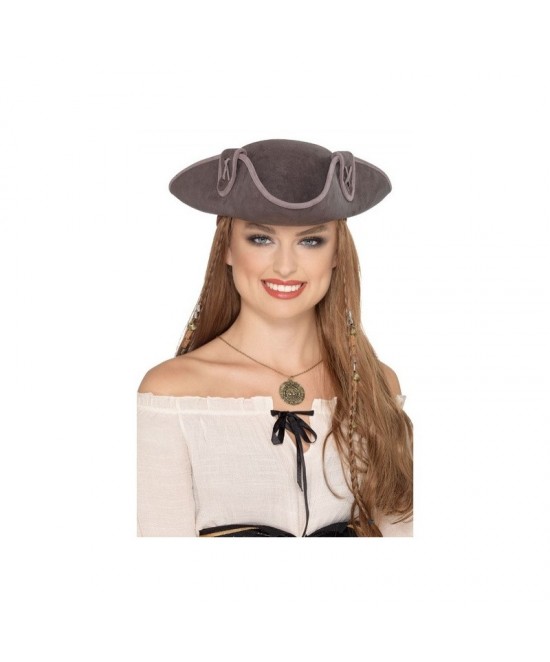 Sombrero capitán pirata colores adulto