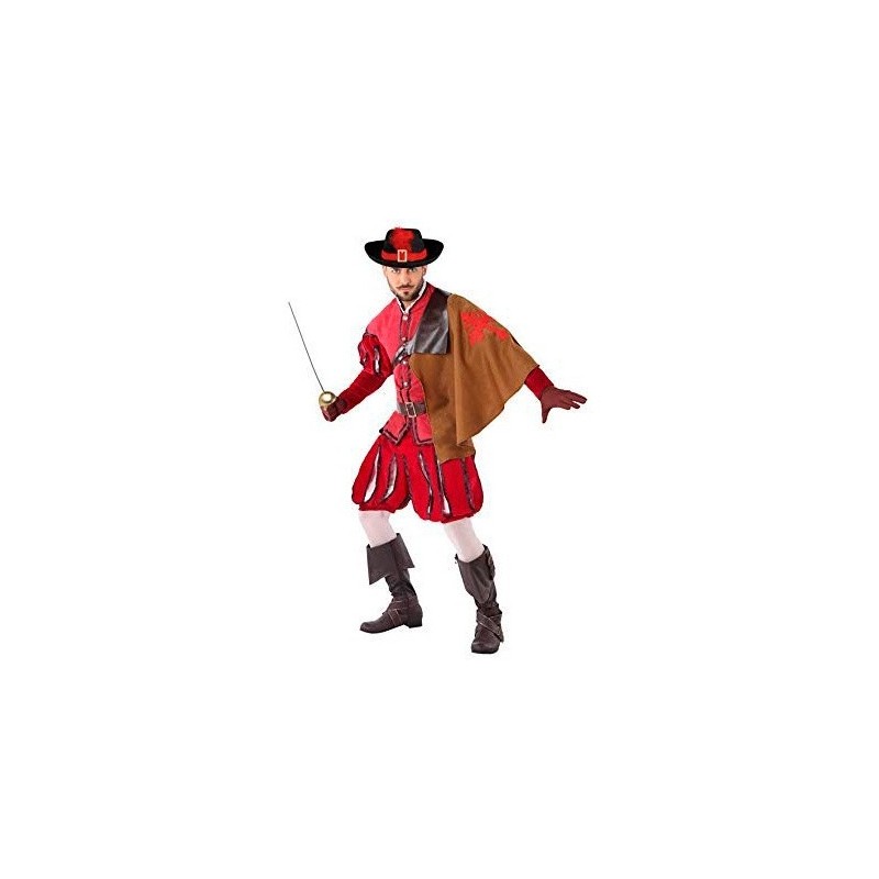 Disfraz de Mosquetero rojo para hombre