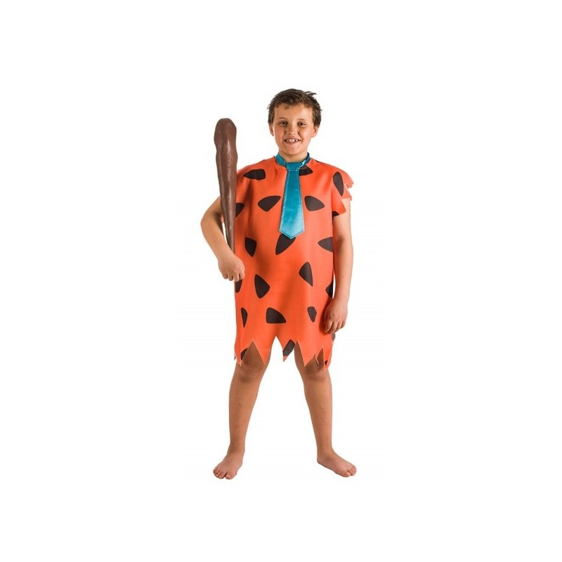 Disfraz Cavernícola naranja infantil