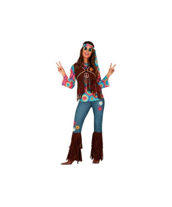 Disfraz Hippie flower para mujer