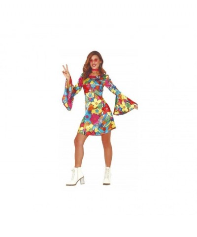 Disfraz Hippie flores mujer