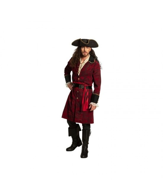 Disfraz Capitan Pirata burdeos  hombre