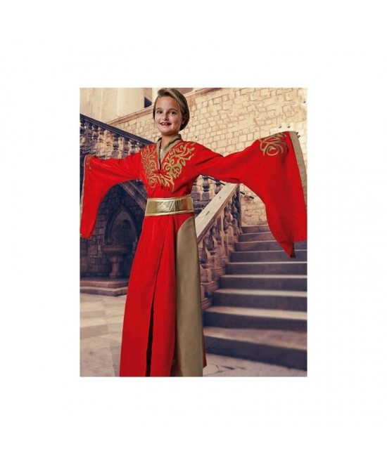 Disfraz Reina Medieval rojo infantil