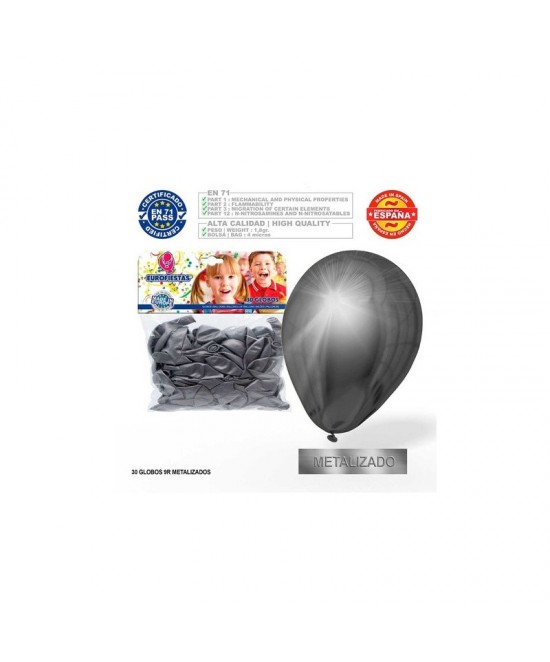 Paquete 30 globos metalizado eurofiestas