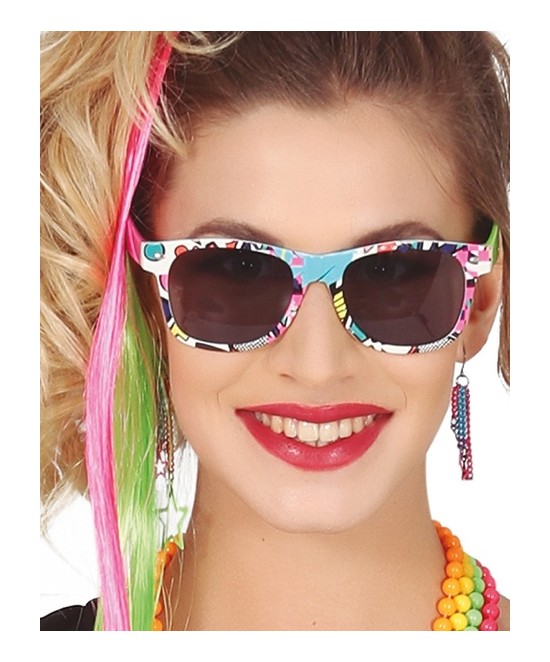 Gafas multicolor años 80