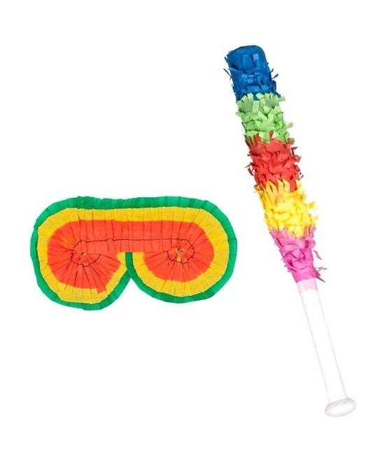 Set piñata :  palo + gafas...