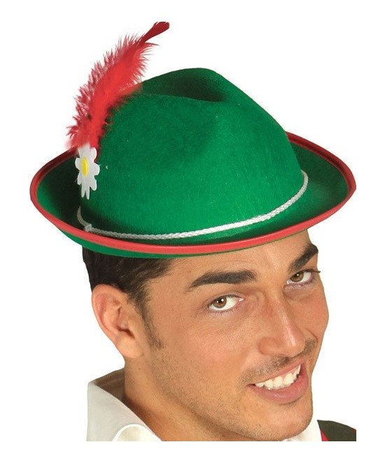 Sombrero Tirolés verde adulto