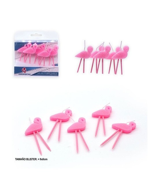 5 velas Flamingo