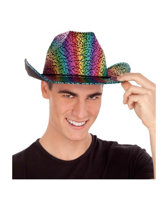 Sombrero cowboy raimbow adulto