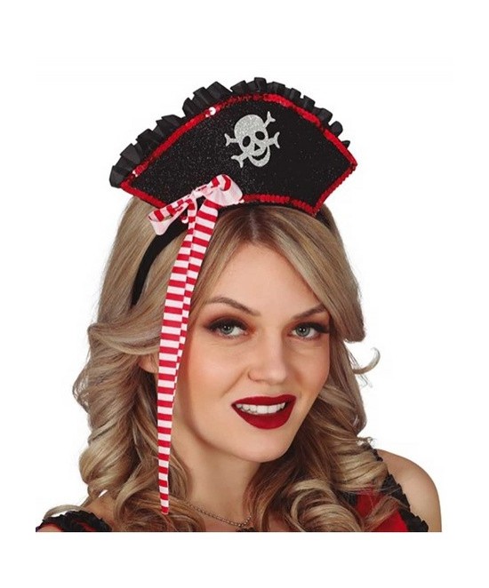 diadema minisombrero pirata