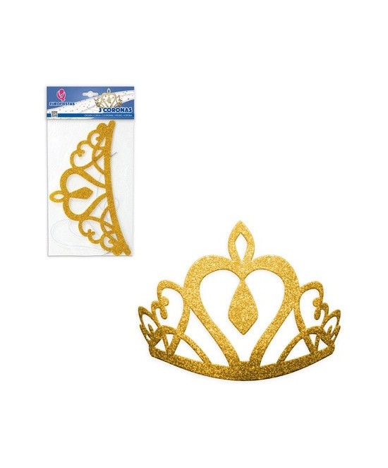 Corona Reina purpurina Oro