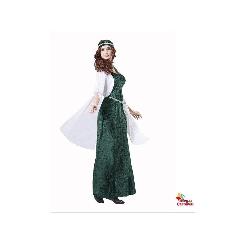 Disfraz Medieval verde para mujer