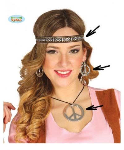 Conjunto Hippie: Pendientes+collar+cinta