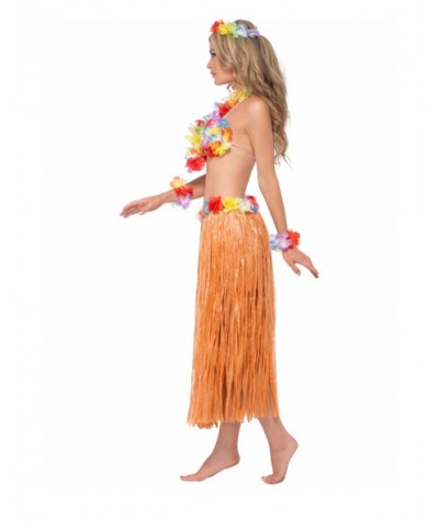 Falda Hawaiana larga color Paja